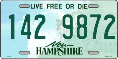 NH license plate 1429872