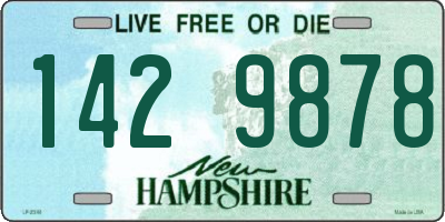 NH license plate 1429878