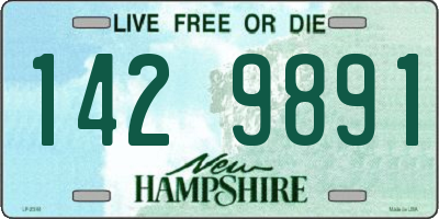 NH license plate 1429891