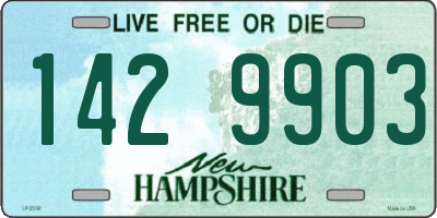NH license plate 1429903