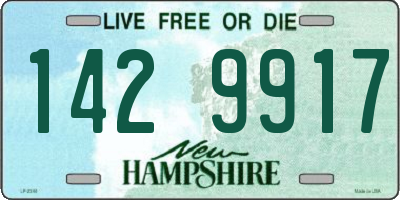 NH license plate 1429917
