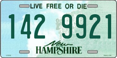 NH license plate 1429921