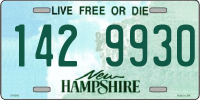 NH license plate 1429930