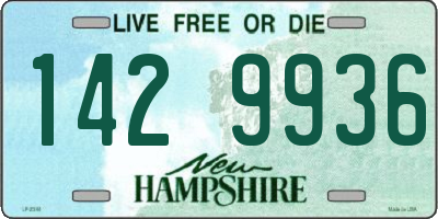 NH license plate 1429936