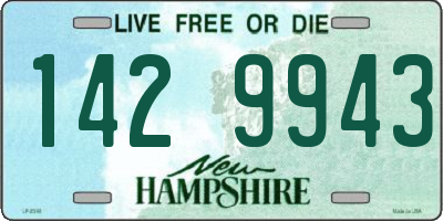 NH license plate 1429943