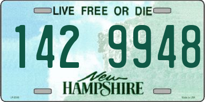 NH license plate 1429948