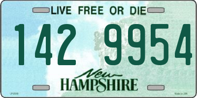 NH license plate 1429954
