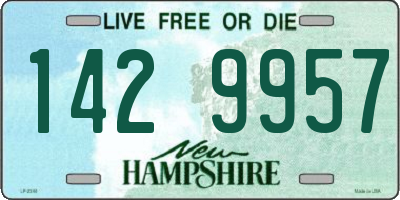 NH license plate 1429957