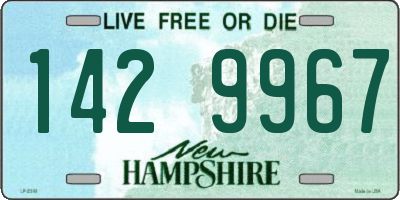 NH license plate 1429967