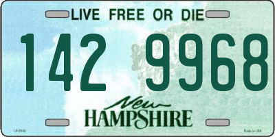 NH license plate 1429968