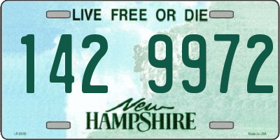 NH license plate 1429972