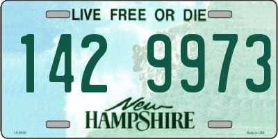 NH license plate 1429973