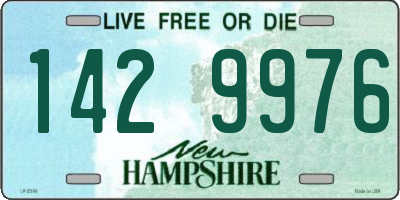 NH license plate 1429976