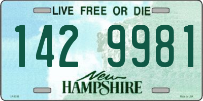 NH license plate 1429981