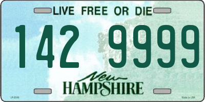 NH license plate 1429999