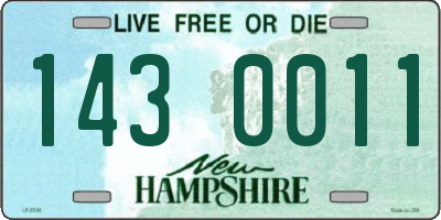 NH license plate 1430011