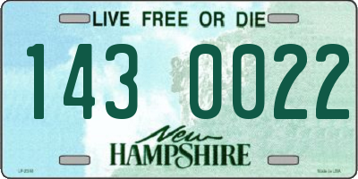 NH license plate 1430022