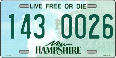NH license plate 1430026