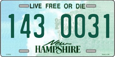 NH license plate 1430031