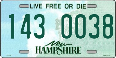 NH license plate 1430038