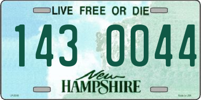 NH license plate 1430044