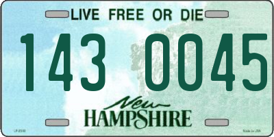 NH license plate 1430045