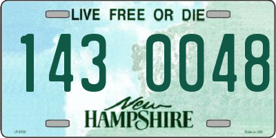 NH license plate 1430048