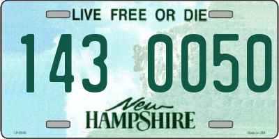 NH license plate 1430050