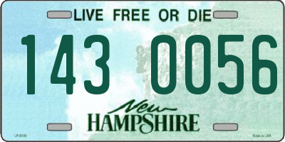 NH license plate 1430056