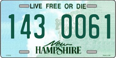 NH license plate 1430061