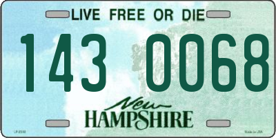 NH license plate 1430068