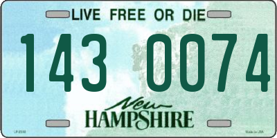 NH license plate 1430074