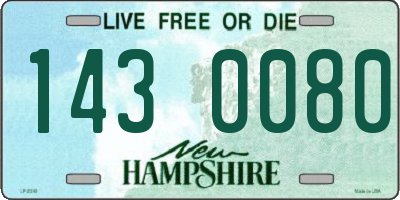 NH license plate 1430080