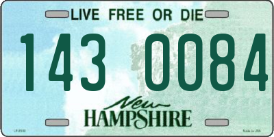 NH license plate 1430084