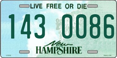 NH license plate 1430086