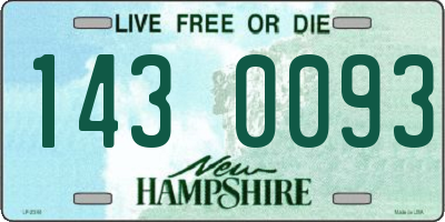 NH license plate 1430093