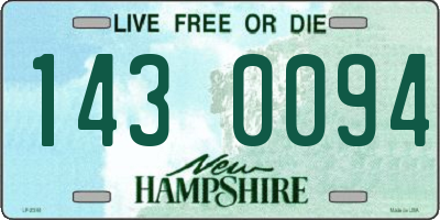 NH license plate 1430094