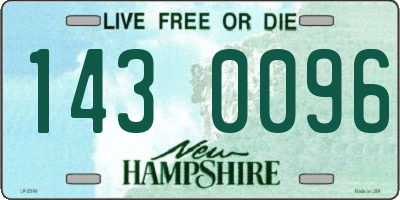 NH license plate 1430096