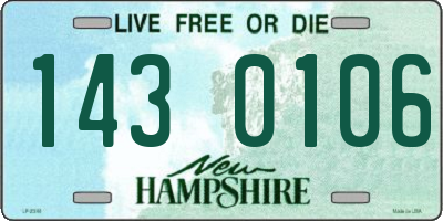 NH license plate 1430106