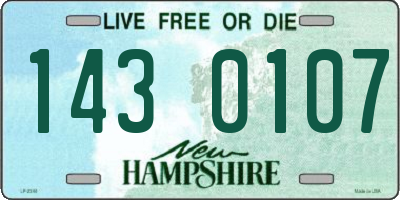 NH license plate 1430107