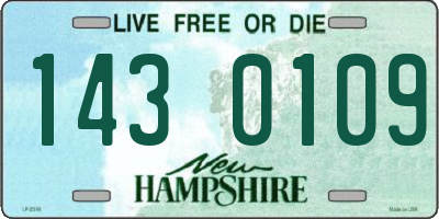 NH license plate 1430109