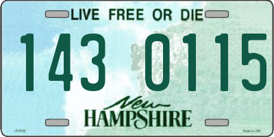 NH license plate 1430115
