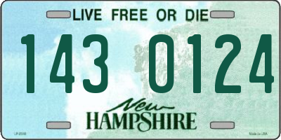 NH license plate 1430124