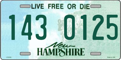 NH license plate 1430125