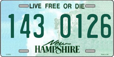 NH license plate 1430126