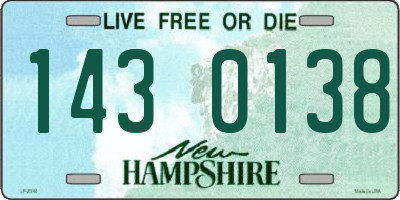 NH license plate 1430138