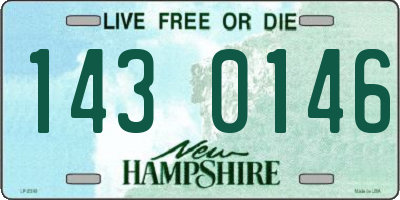 NH license plate 1430146