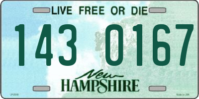 NH license plate 1430167