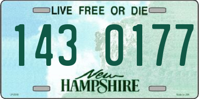 NH license plate 1430177