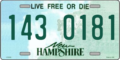 NH license plate 1430181